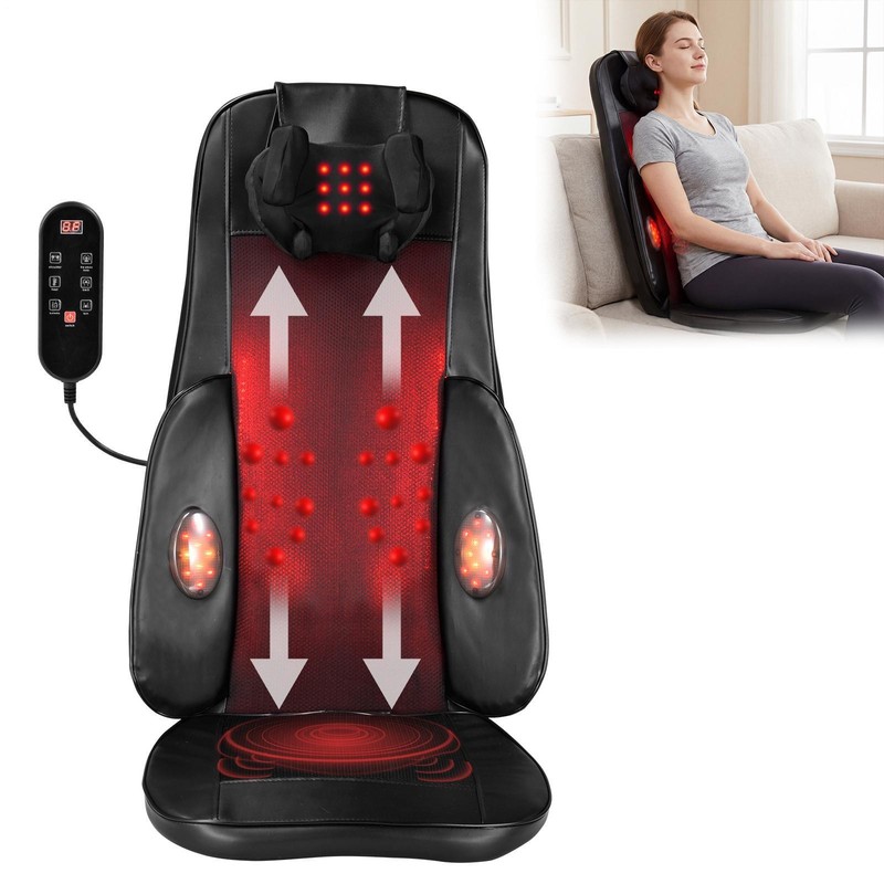 Full Body Massager W/ Heat Kneadings Shiatsus Massage Massage Pad Adjust Timmer