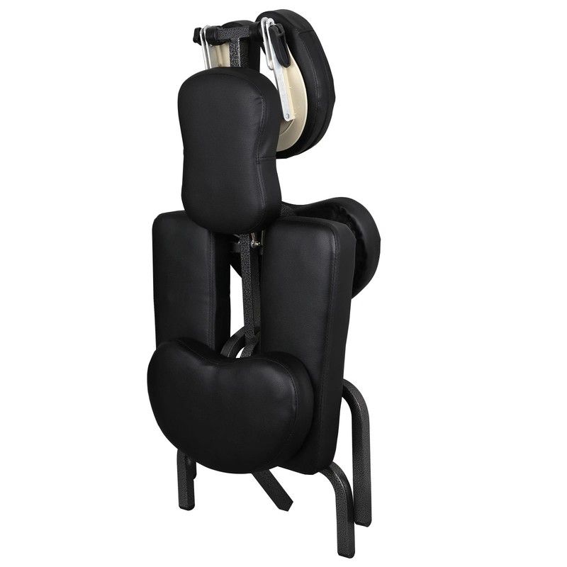 Portable Folding PU Leather Pad Travel Tattoo Spa Salon Massage Chair Black