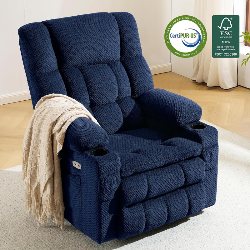 Dual Motor Power Lift Recliner Chair with Massage and Heat for Elderly People, I gallery
