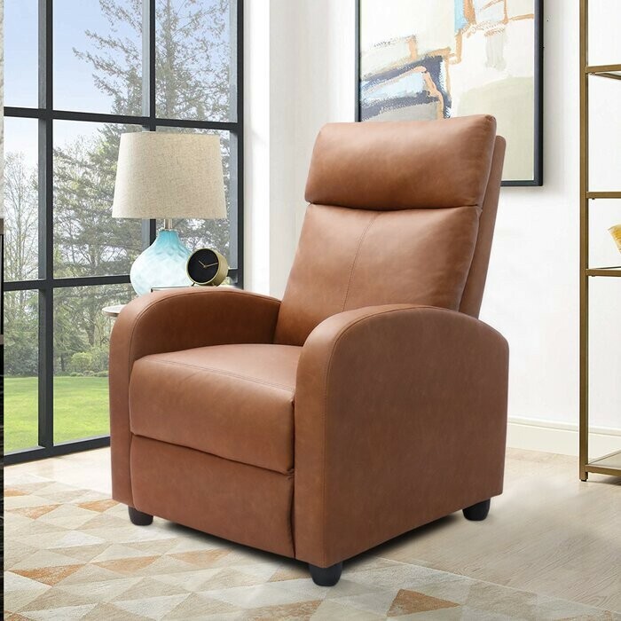   Massage Manual Recliner, Single Sofa Available in Brown, Black and Gray NEW gallery