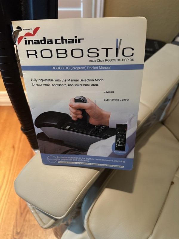 Inada Chair Robostic HCP-D6 Massage Chair Beige Shiatsu Back Foot Massage gallery