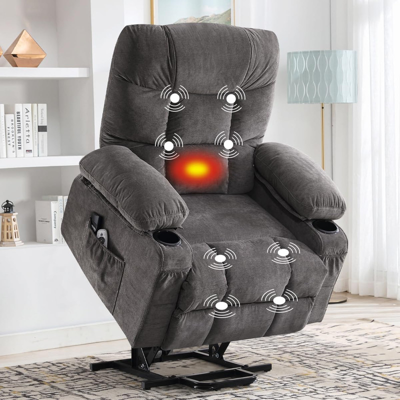 Power Lift Recliner Chair for Elderly with Vibration Massage and Lumbar Heating gallery