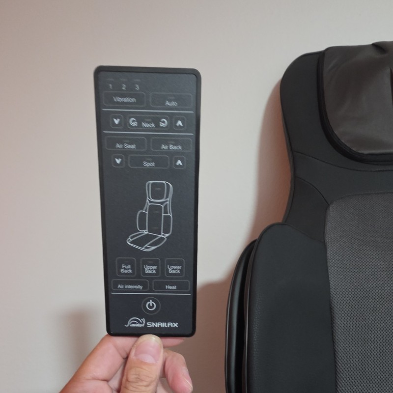 Snailax Massage Chair Cushion w/ Heat & Remote Control, Black/Gray gallery