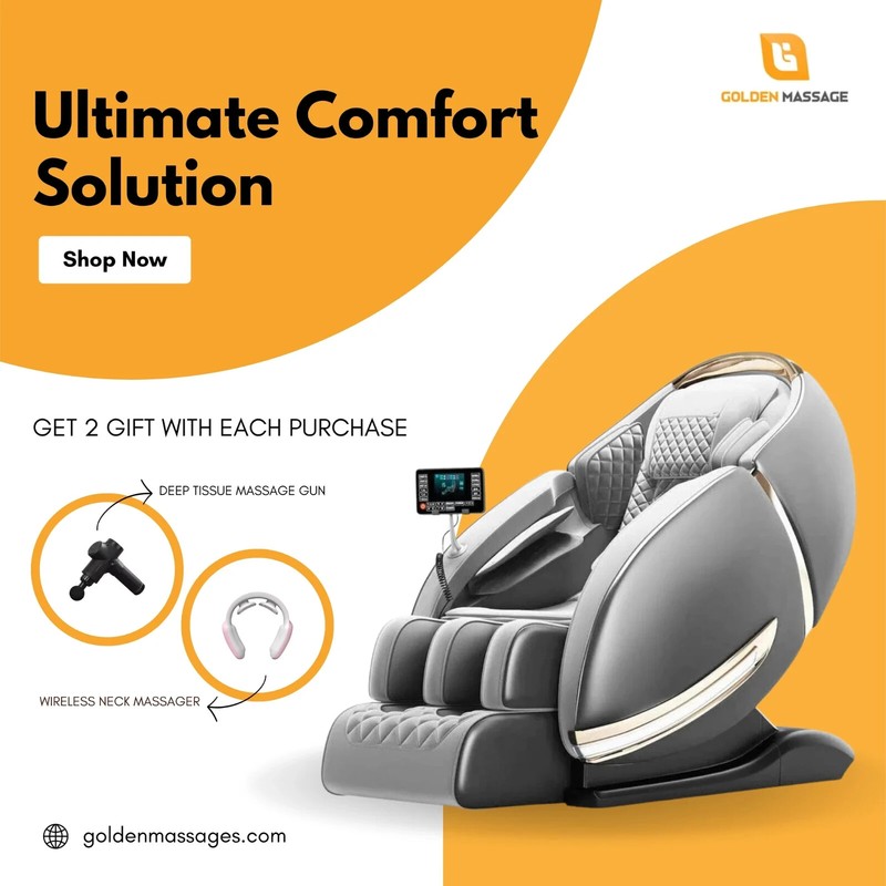 Golden Massage Luxury 4D Zero Gravity SL Track Full Body Massage Chair gallery