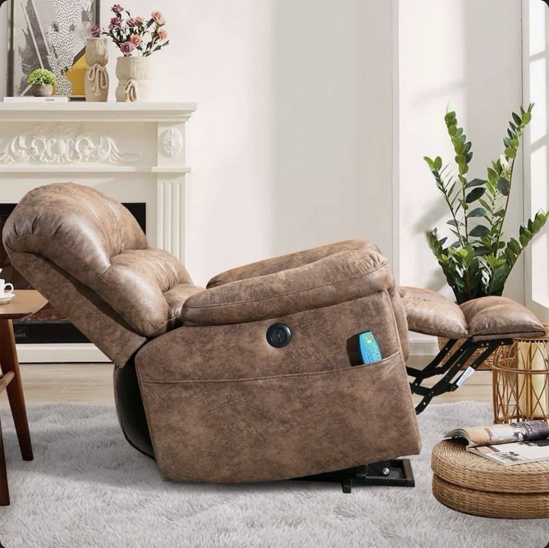 Power Lift Recliner Chair with Soothing Heat & Massage Plush Comfort gallery