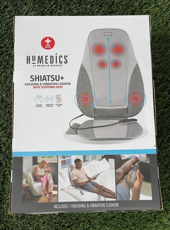 Homedics Shiatsu + Kneading & Vibration Massage Cushion with Heat, Deep Knead... gallery