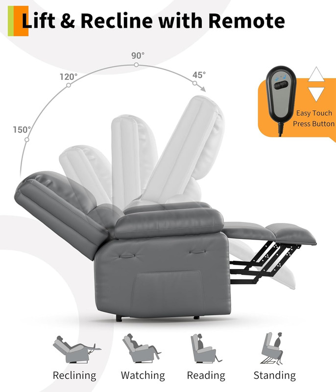 Electric Power Lift Recliner Chair with Heat & Massage for Elderly Comfort gallery