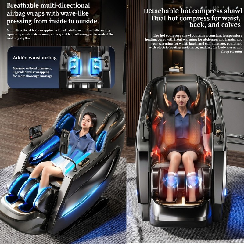 UKL 3 Years Warranty 6D+Jade Dual-Core Full Body Zero Gravity AI Massage Chair gallery