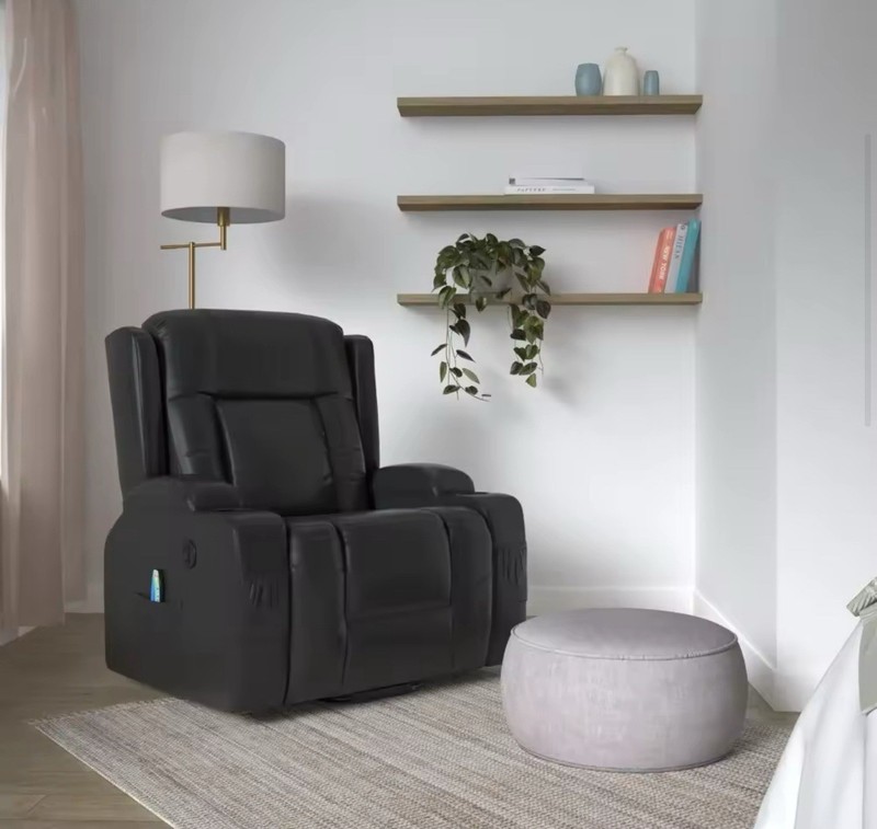 PU Leather Recliner Chair Lift Power Massage Sofa Heat Vibration Heated Leather gallery