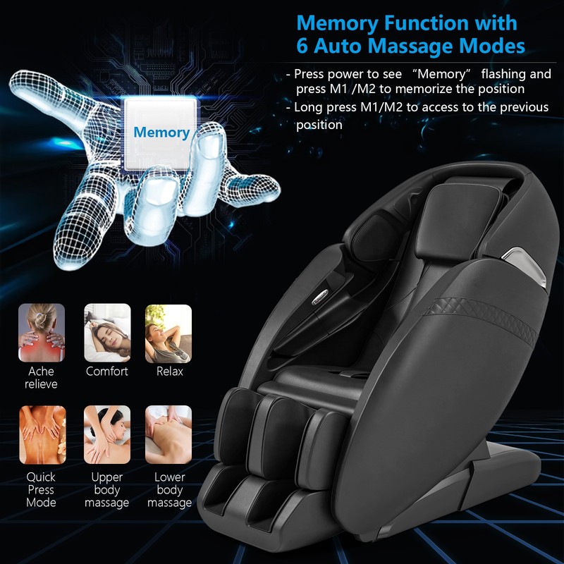 Costway Full Body Zero Gravity SL Track Massage Chair w/ Negative Ion Generator gallery