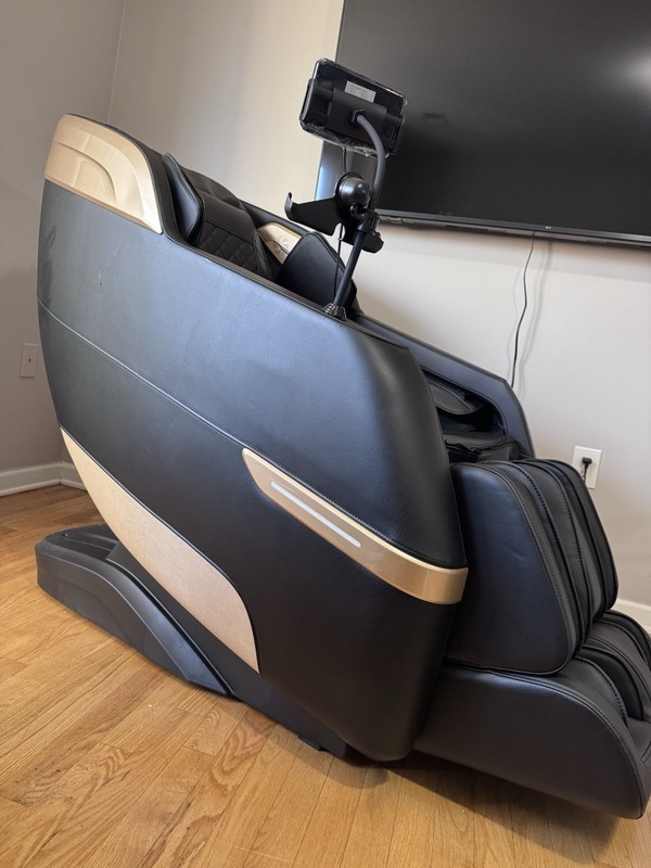 BestMassage Electric Massage Chair w/ Leg & Foot Massager, Black/Beige Solid gallery
