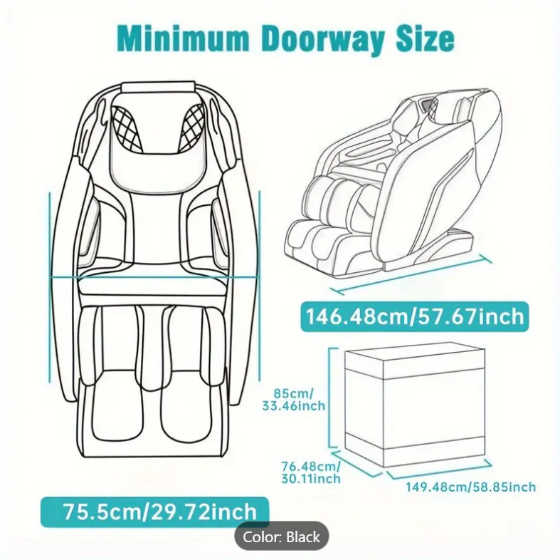 Healthrelife Full Body Massage Chair Massage Recliner SL Track Yoga Stretching gallery