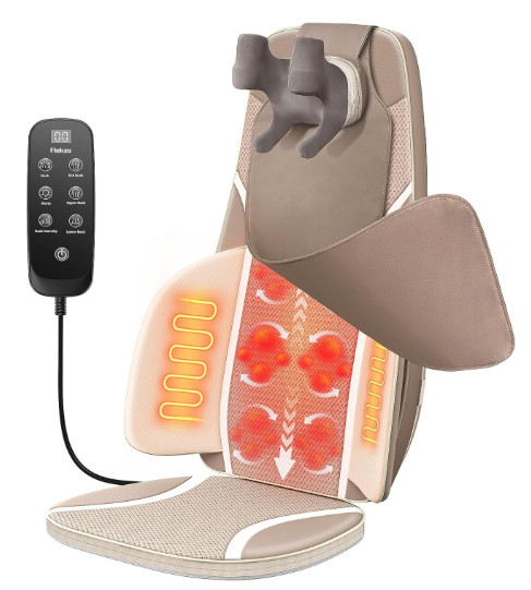NEW in the BOX Flekzo Shiatsu Back & Neck Massage Chair Seat with Heat