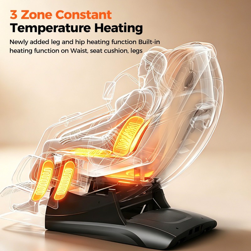 Full Body 4D Zero Gravity Massage Chair Recliner SL Track with Heat, Airbags gallery
