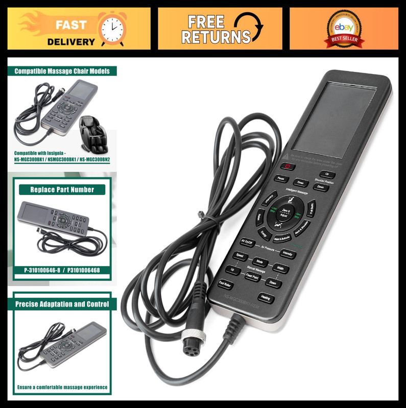 Remote Control for Insignia Zero Gravity Massage Recliner Chair - P3101006468 Re