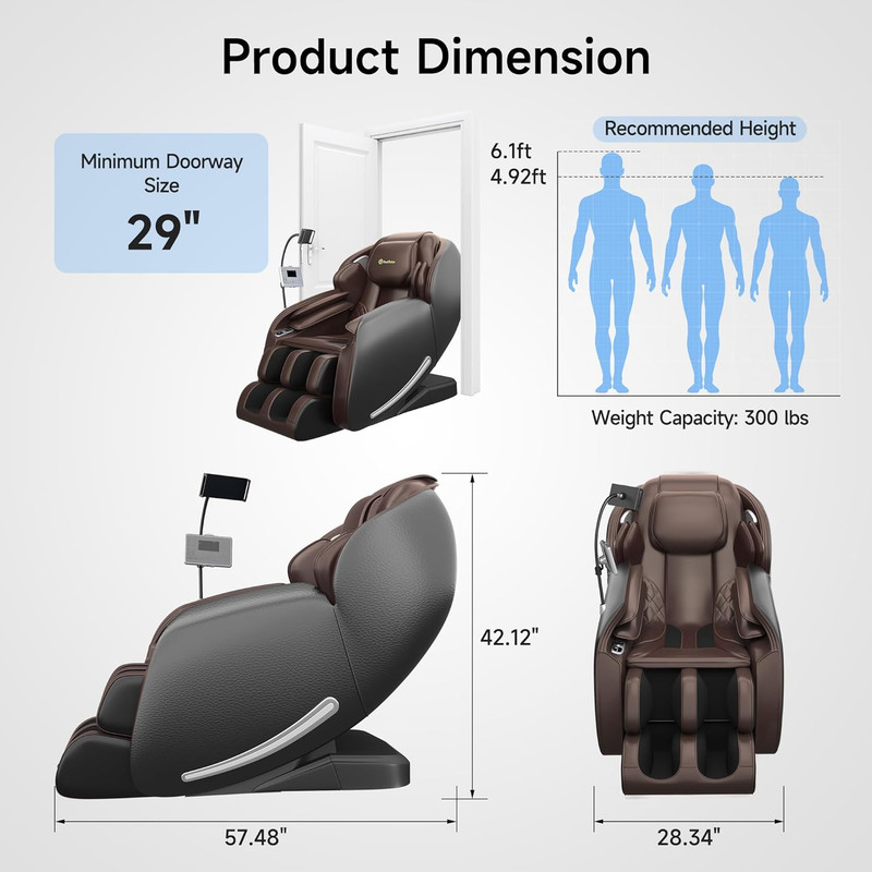 Massage Chair Full Body with Unique Phone Controller,Heart and Blood Measurement gallery