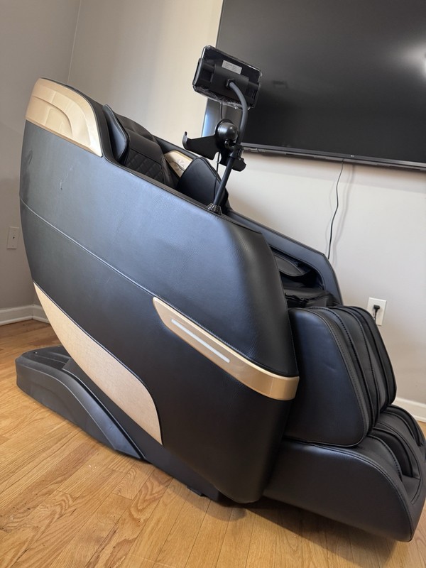 BestMassage Electric Massage Chair w/ Leg & Foot Massager, Black/Beige Solid gallery