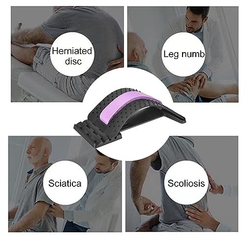 Back Stretcher Lumbar Cracker Board Massager Adjustable Purple ABS Foam gallery