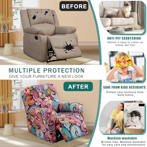 Recliner Covers 4 Pieces Stretch Lazy Boy Recliner Chair Covers That Stay in 2 gallery