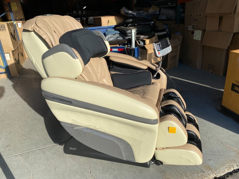 Osaki Pinnacle Massage Chair Zero Gravity Recliner with Heat in Cream Taupe gallery