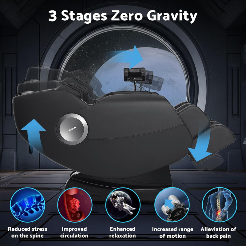 Zero Gravity Full Body Massage Chair with Heat, 20 Modes & Bluetooth Speaker gallery