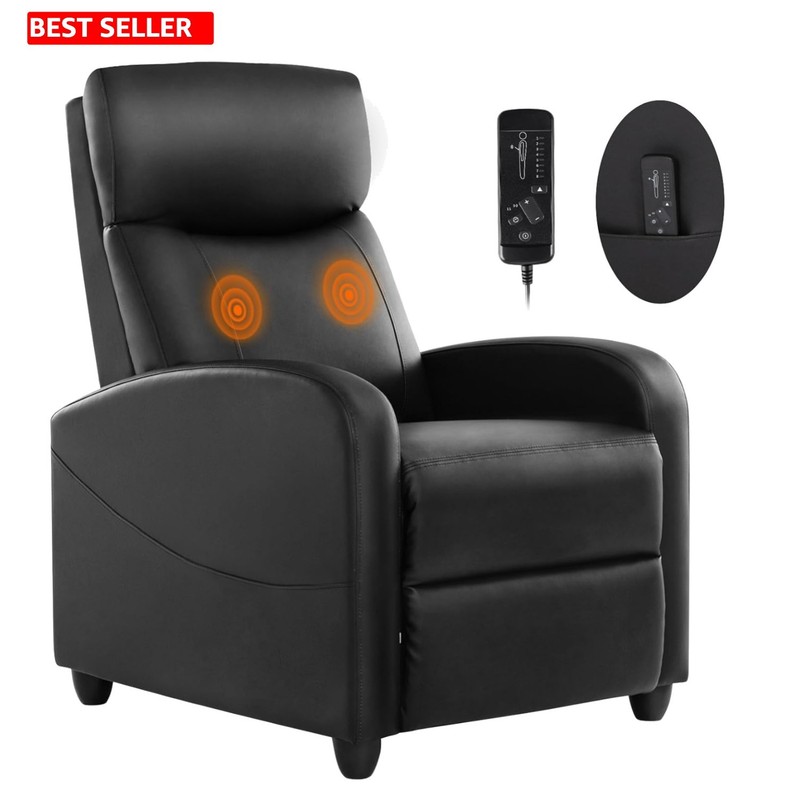 Sweetcrispy Massage Recliner Chair for Adults, Adjustable Home Theater Seating