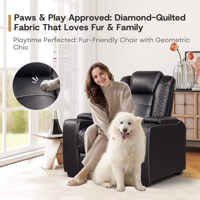 CANMOV Power Recliner Home Theater Seating, Electric Recliner Chair gallery
