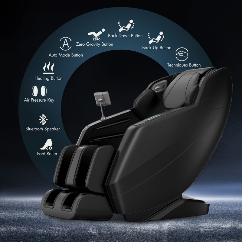 4D Massage Chair Full Body Zero Gravity SL-Track Shiatsu Massage Leg Back Heater gallery