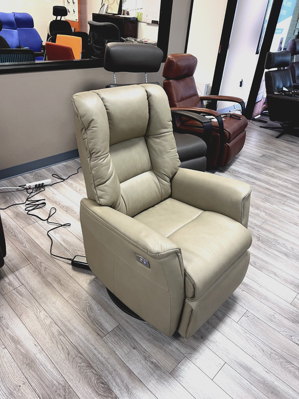 IMG Verona RM295 Medium Power Relaxer Recliner Chair Sand Leather + USB gallery