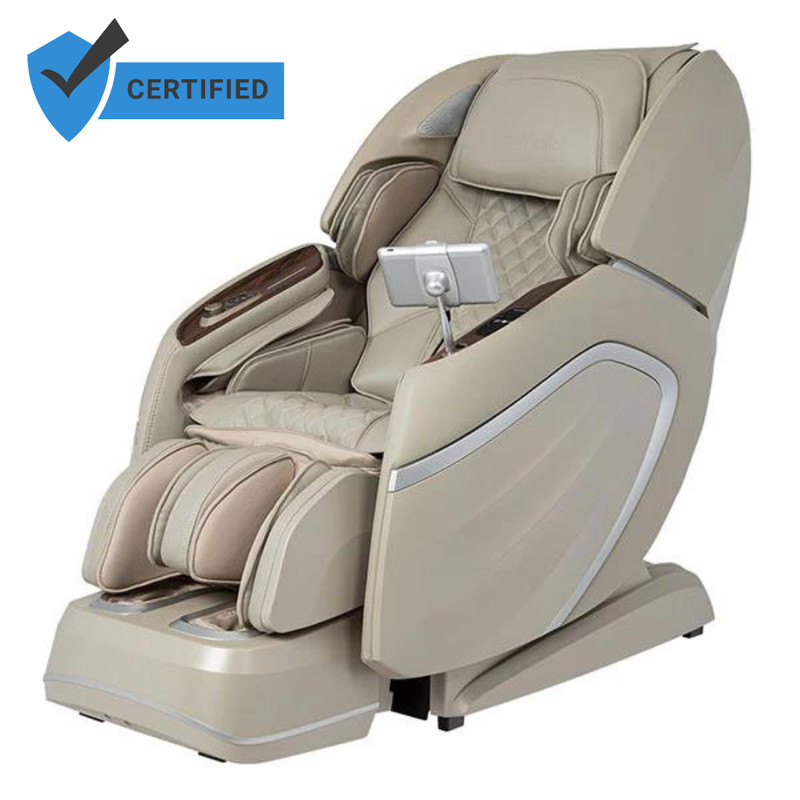 AmaMedic Hilux 4D SL-Track Zero Gravity Heated Massage Chair – Taupe, Open Box