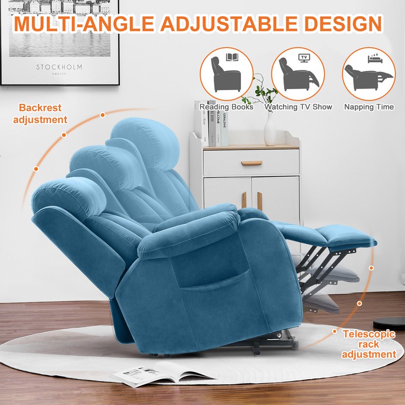 Elderly Electric Power Lift Recliner Chair Recliner Single Sofa w/Remote Control gallery