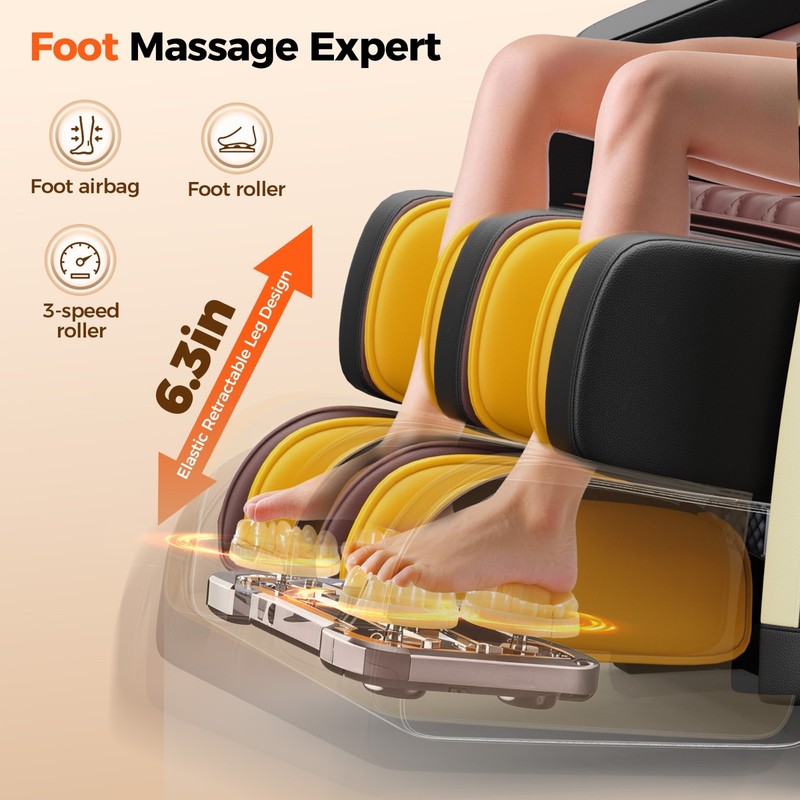 Full Body 4D Zero Gravity Massage Chair Recliner SL Track with Heat, Airbags gallery