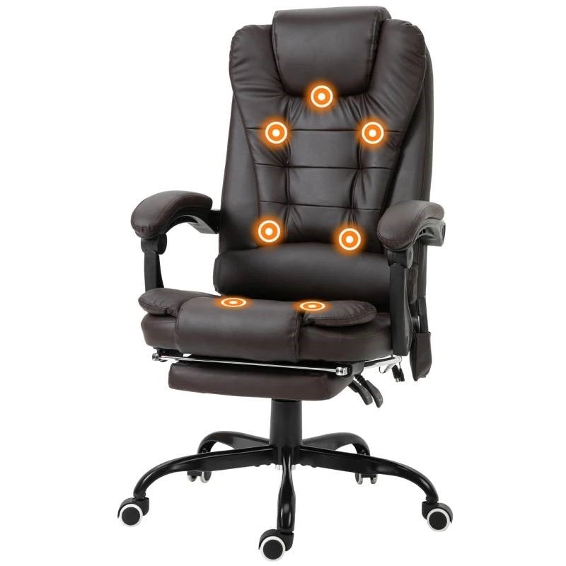 Espresso 7 Mode Vibrating High Back Executive Massage Adjustable Office Chair gallery