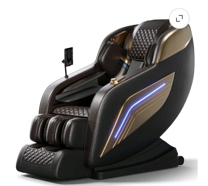 DOVRYTHEN 58in SL Track 4D Massage Chair Recliner Zero Gravity Heat Black/Gold gallery