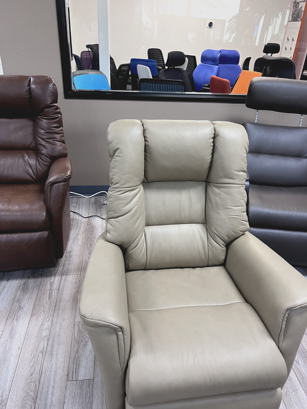 IMG Verona RM295 Medium Power Relaxer Recliner Chair Sand Leather + USB