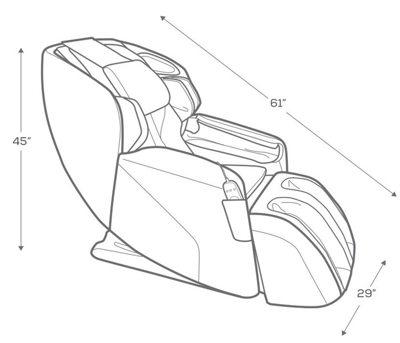 Gray Human Touch Quies Zero Gravity Massage Chair Recliner + Dual Lumbar Heat gallery