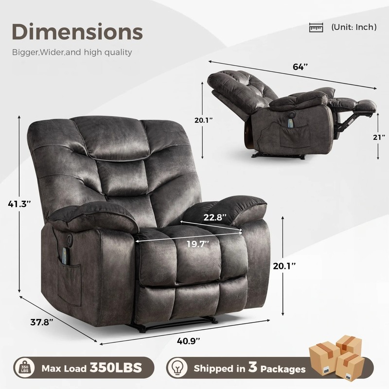 CANMOV Power Lift Recliner Chair w/Massage & Heat - Electric Rocker gallery