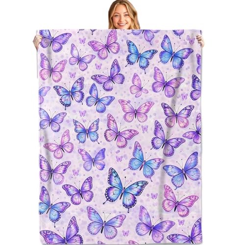 Fantasy Butterfly Throw Blanket, 50x60in, Soft 50×60 Inch Butterfly 01