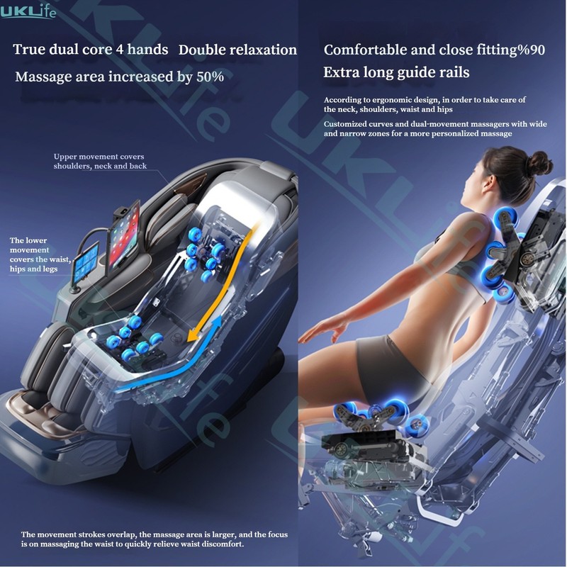 3 Years Warranty 6D+ Dual Core Zero Gravity TOP Luxury Thai AI Massage Chair gallery