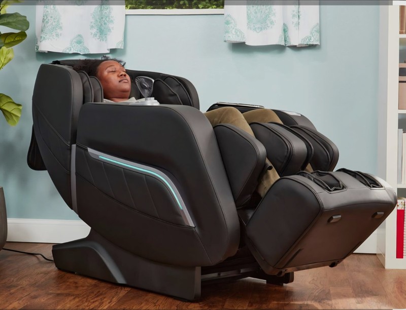 Insignia Black Zero Gravity Massage Chair Faux Leather Reclining gallery