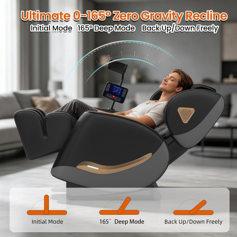 Massage Chair Full Body and Recliner, Zero Gravity Massage Chair Black gallery