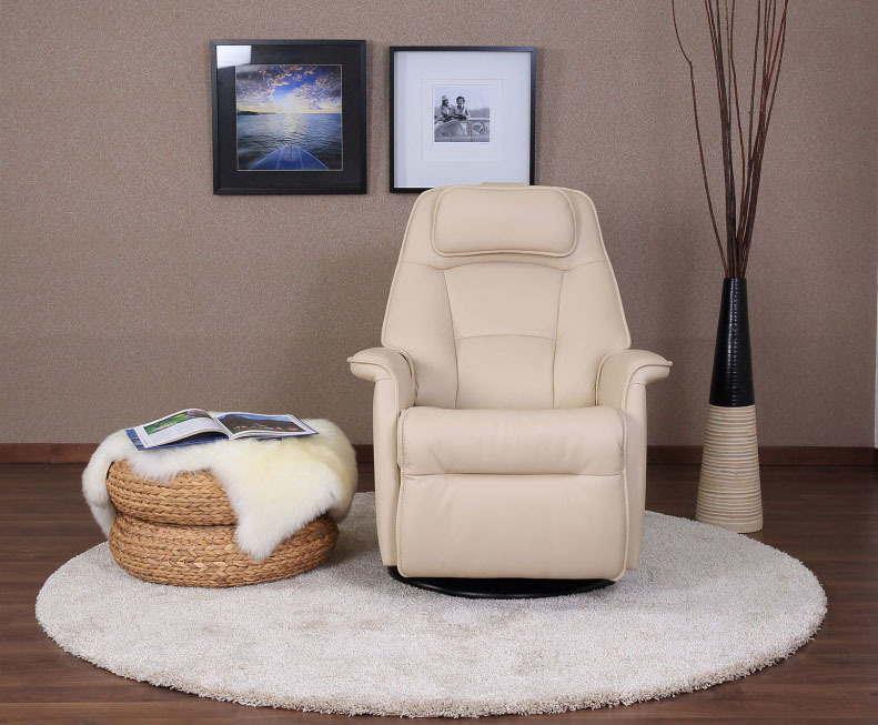 Fjords Stockholm Swing Relaxer Power Recliner Chair Large Vintage Cognac Leather gallery