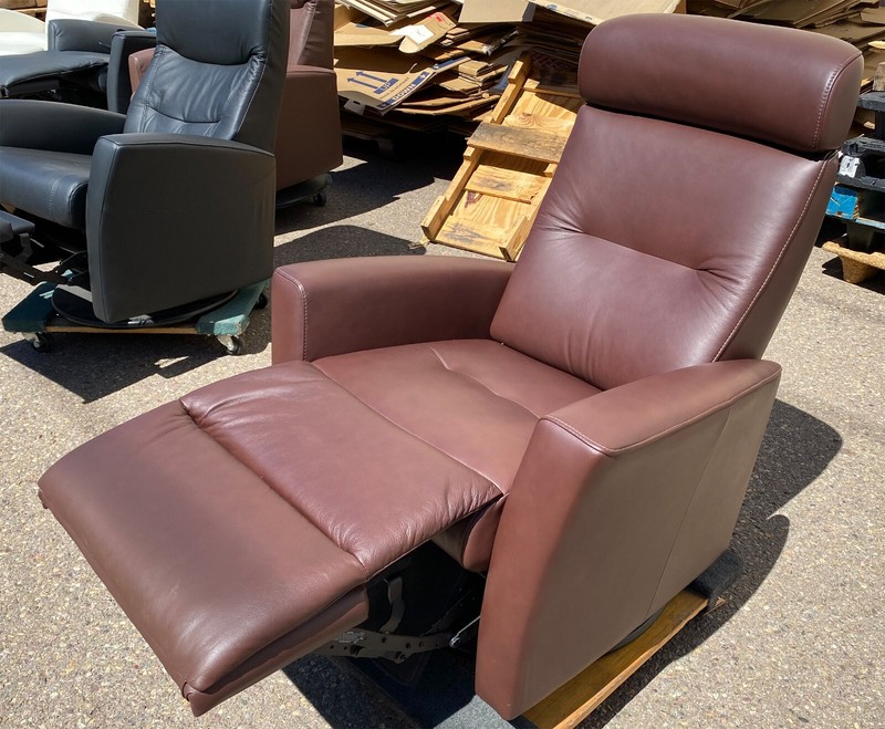 Fjords Madrid Swing Swivel Relaxer Manual Recliner Chair Cacao SL 214 Leather gallery