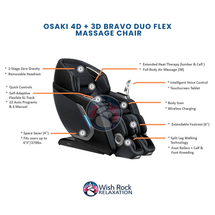 Osaki 4D + 3D Bravo Duo Flex Massage Chair gallery