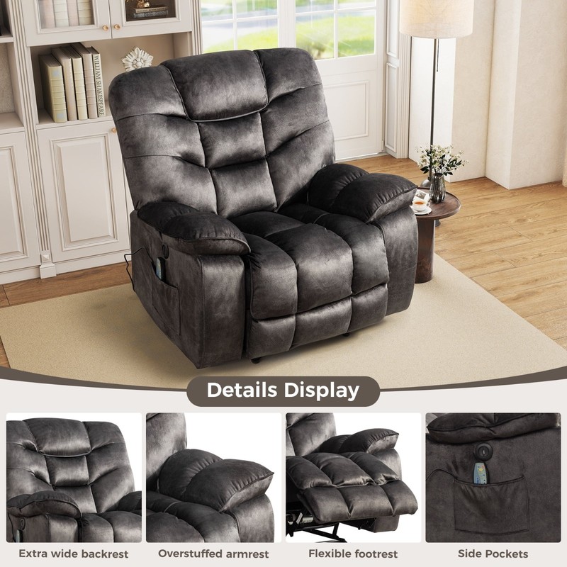 CANMOV Power Lift Recliner Chair w/Massage & Heat - Electric Rocker gallery