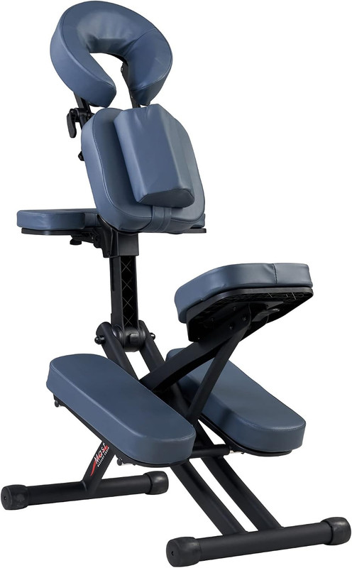 Lightweight Royal Blue Portable Massage Chair - Adjustable Aluminum Frame gallery