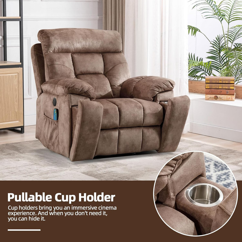 Large Power Lift Recliner Chair with Massage and Heat for Elderly Big and Tall P gallery