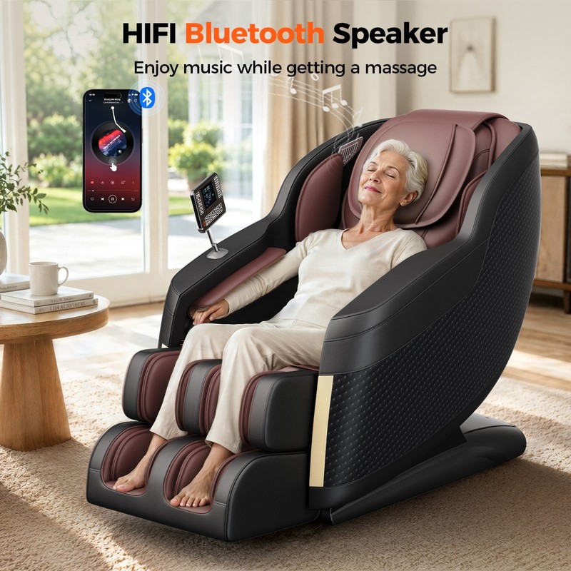 Full Body 4D Zero Gravity Massage Chair Recliner SL Track with Heat, Airbags gallery