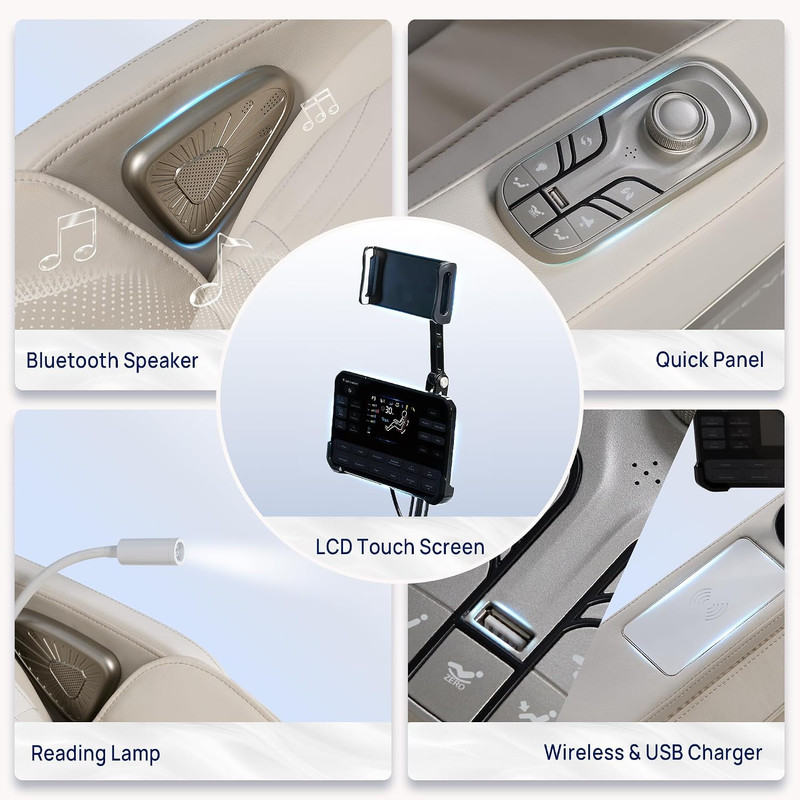 Sonic Wave Full Body Massage Chair with Zero Gravity & Smart Body Scan gallery