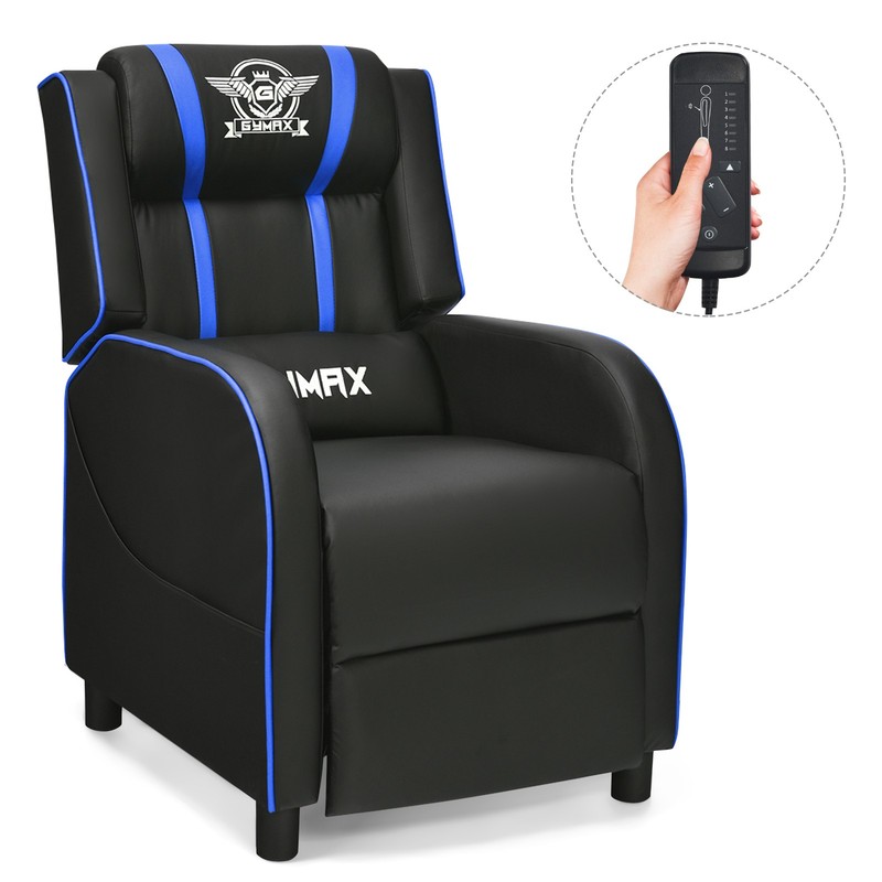 Topbuy Gaming Recliner Chair Single Massage Lounge Sofa with Lumbar Cushion